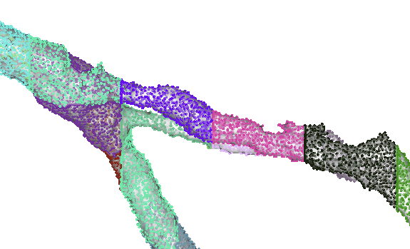 Mesh vertices labeled by L2 id